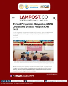 Perjalanan KKN 2026 mahasiswa STIAB Jinarakkhita Lampung memasuki tahap evaluasi. Dari Lampung